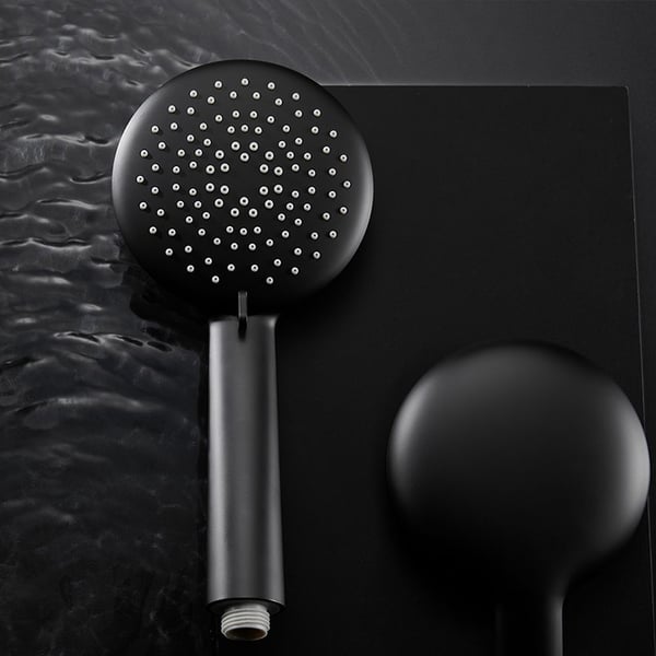 Μπαταρία λουτρού Terra Black Matt με τηλέφωνο